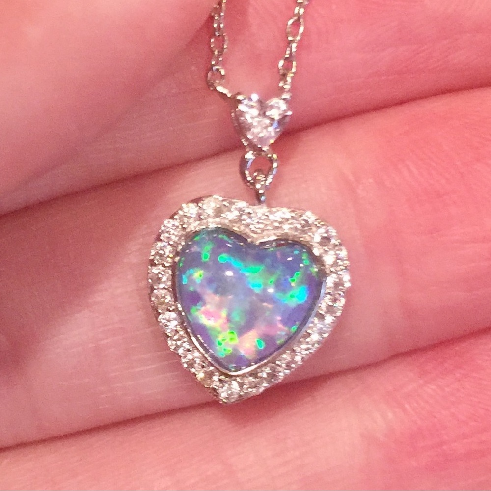Sterling silver heart necklace